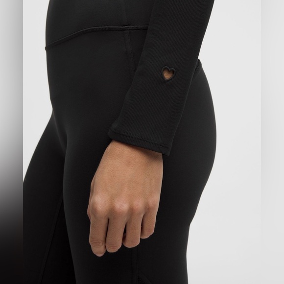 Lululemon Nulu Ribbed Wrap-Front Long-Sleeve Shirt Heart - Picture 10 of 12